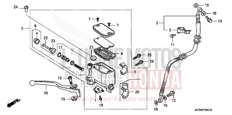 VORDERRADBREMSE (2) von CB1300 Super Bold'or ABS ACCURATE SILVER METALLIC (NH146H) von 1999